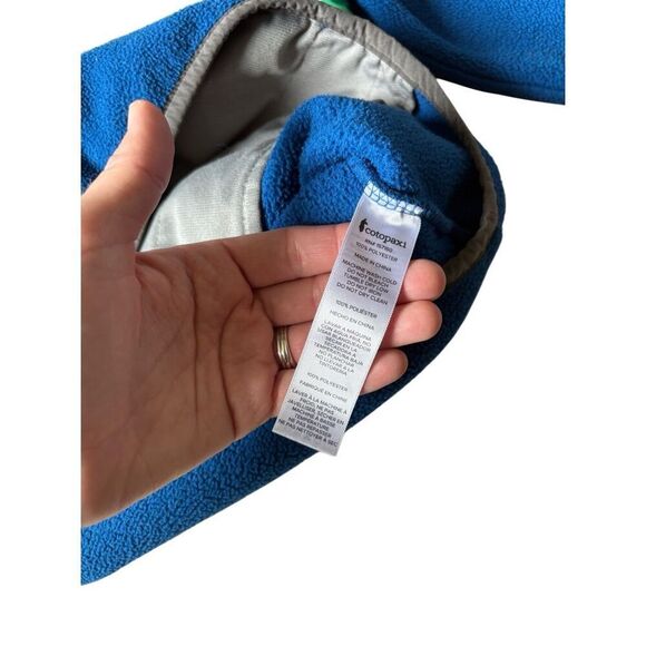 Cotopaxi Teca Fleece Hooded Half Zip Jacket Men's size S Blue - Picture 12 of 12